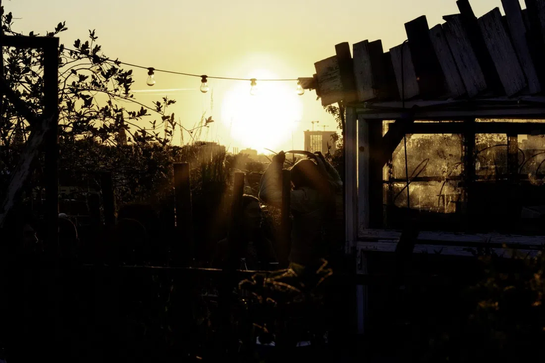 Klunkerkranich rooftop at sunset